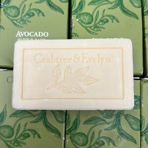 Crabtree & Evelyn Decorative Soap Avocado Olive & Basil Face Bar Lot of 2
